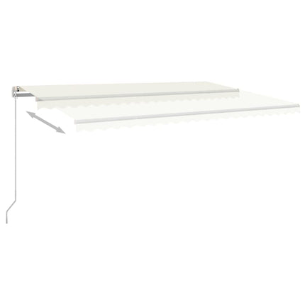 Markis manuellt infällbar 500x300 cm gräddvit