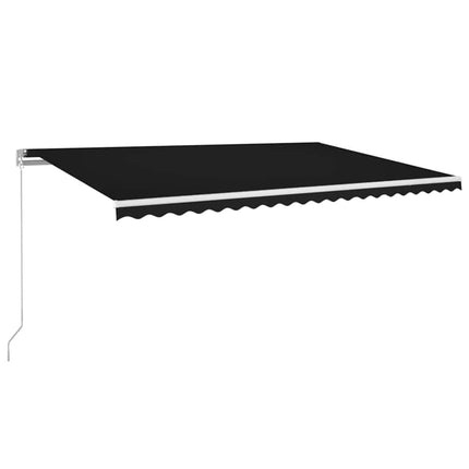 Markis manuellt infällbar med LED 500x300 cm antracit