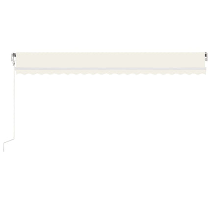 Automatisk markis 500x300 cm gräddvit