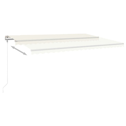 Automatisk markis 500x300 cm gräddvit