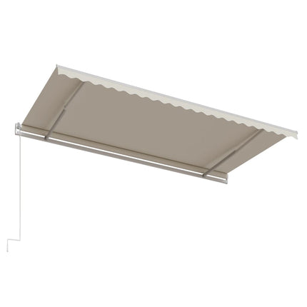 Automatisk markis 500x300 cm gräddvit
