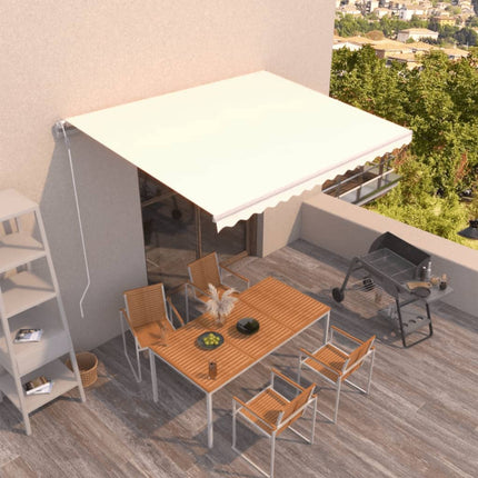 Automatisk markis 400x350 cm gräddvit