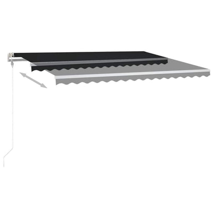 Automatisk markis med vindsensor & LED 400x350 cm antracit
