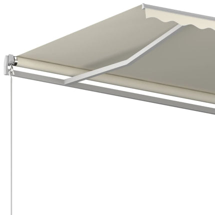 Markis manuellt infällbar 450x350 cm gräddvit