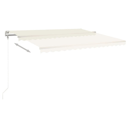 Markis automatiskt infällbar 450x350 cm gräddvit