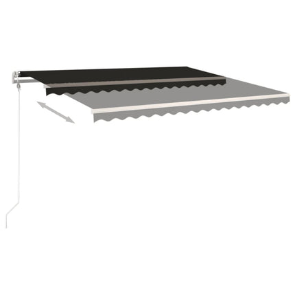 Markis automatiskt infällbar 450x350 cm antracit