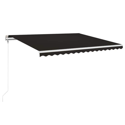 Automatisk markis med vindsensor & LED 450x350 cm antracit