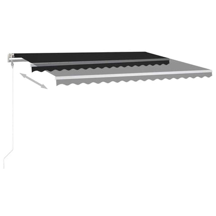 Automatisk markis med vindsensor & LED 450x350 cm antracit