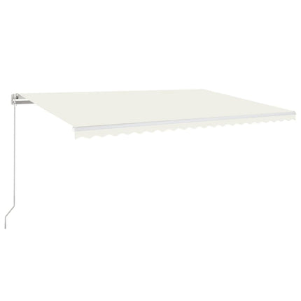 Markis manuellt infällbar 500x350 cm gräddvit