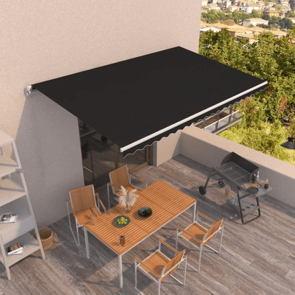 Markis manuellt infällbar 500x350 cm antracit