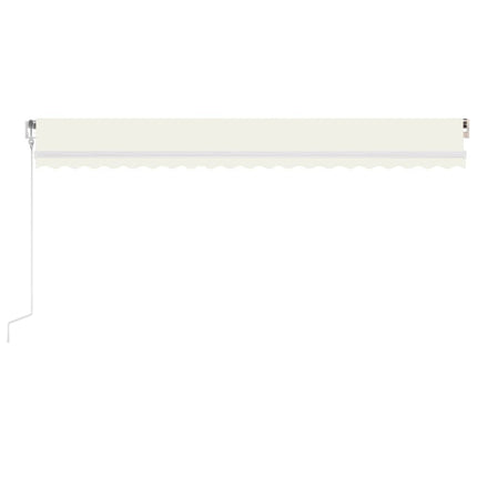 Markis automatiskt infällbar 500x350 cm gräddvit
