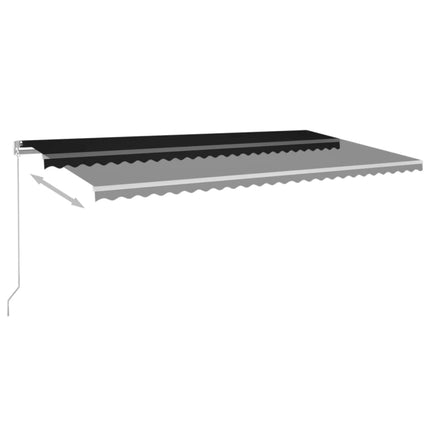 Markis manuellt infällbar 600x350 cm antracit