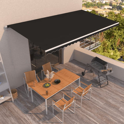 Markis manuellt infällbar 600x350 cm antracit