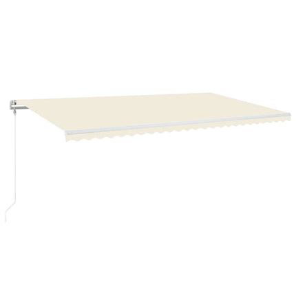 Automatisk markis 600x350 cm gräddvit