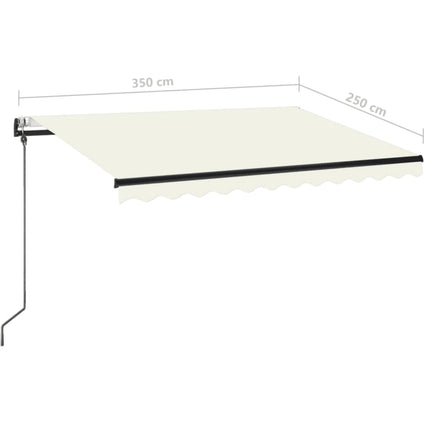 Automatisk markis 350x250 cm gräddvit