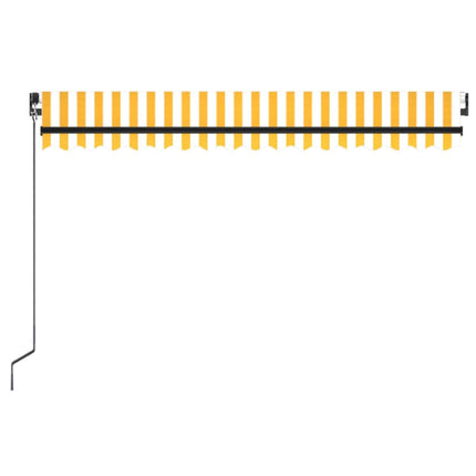 Markis manuellt infällbar 400x350 cm gul och vit
