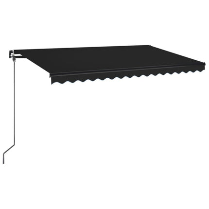 Markis manuellt infällbar med LED 400x350 cm antracit