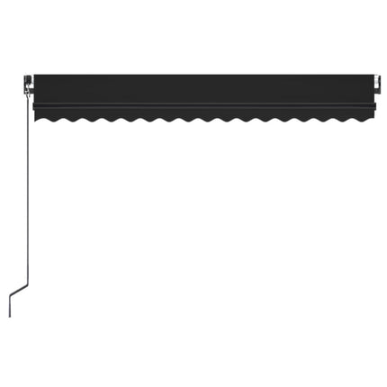 Markis manuellt infällbar med LED 400x350 cm antracit