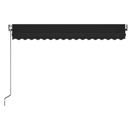Automatisk markis med vindsensor & LED 400x350 cm antracit