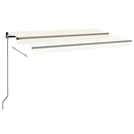 Markis manuellt infällbar 450x350 cm gräddvit