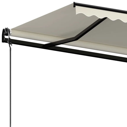 Markis automatiskt infällbar 450x350 cm gräddvit