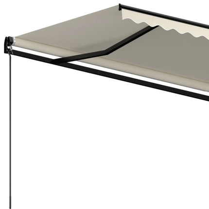 Markis manuellt infällbar 500x350 cm gräddvit