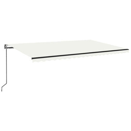 Markis automatiskt infällbar 500x350 cm gräddvit
