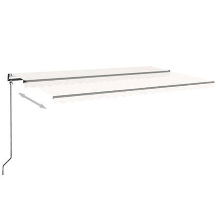 Markis automatiskt infällbar 500x350 cm gräddvit
