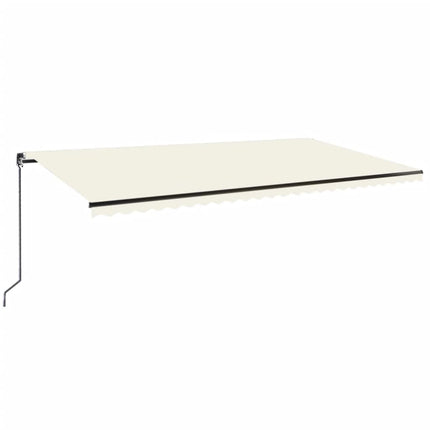 Markis manuellt infällbar 600x350 cm gräddvit