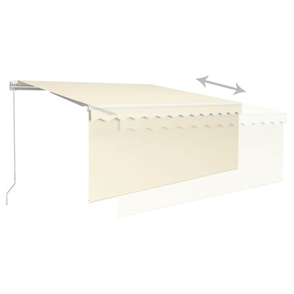 Manuell markis med rullgardin 3x2,5m cm gräddvit