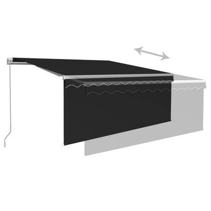 Manuell markis med rullgardin 3x2,5m cm antracit