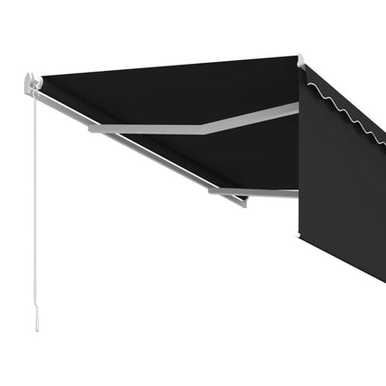 Manuell markis med rullgardin 3x2,5m cm antracit