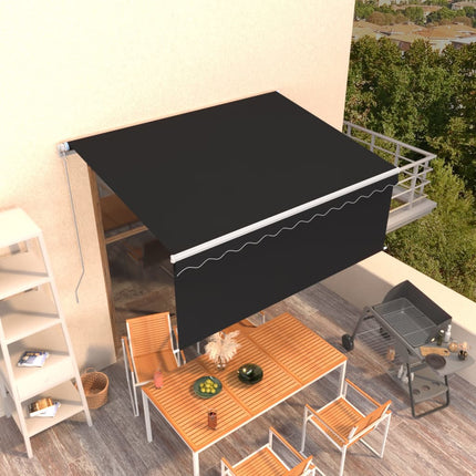 Manuell markis med rullgardin 3x2,5m cm antracit