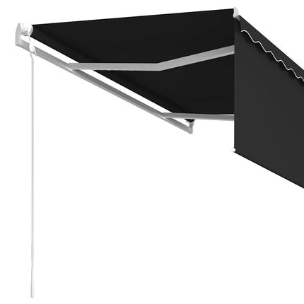 Automatisk markis med rullgardin 3,5x2,5 m antracit