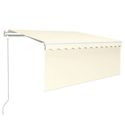 Automatisk markis vindsensor rullgardin LED 3,5x2,5m gräddvit