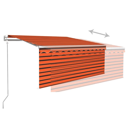 Automatisk markis vindsensor rullgardin LED 3,5x2,5m