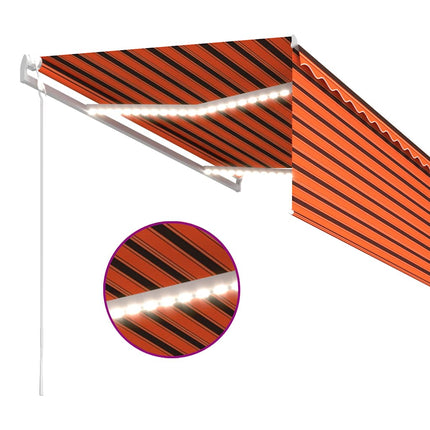Automatisk markis vindsensor rullgardin LED 3,5x2,5m