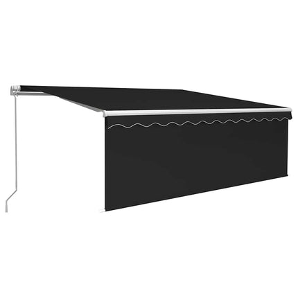 Manuell markis med rullgardin 4,5x3m antracit