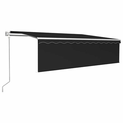 Automatiserad markis med rullgardin 5x3m antracit