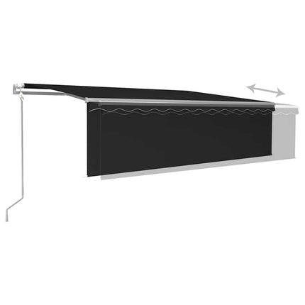 Automatiserad markis med rullgardin 5x3m antracit