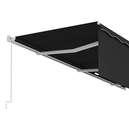 Manuell markis med rullgardin 6x3m antracit