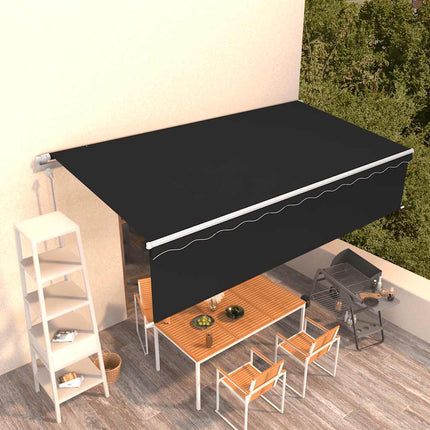 Automatiserad markis med rullgardin 6x3m antracit