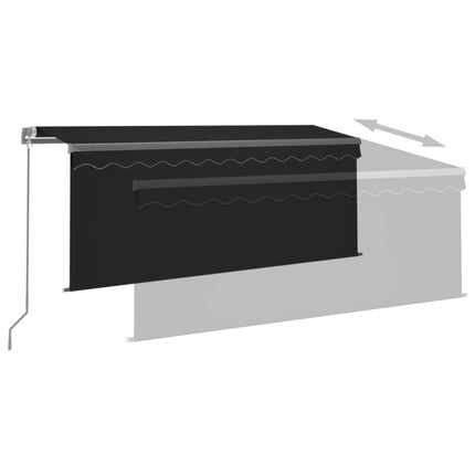 Manuell markis med rullgardin 3x2,5m cm antracit