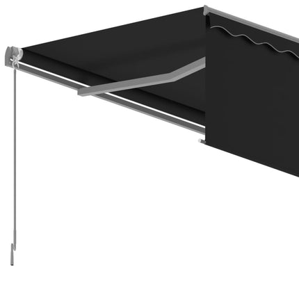 Manuell markis med rullgardin 3x2,5m cm antracit