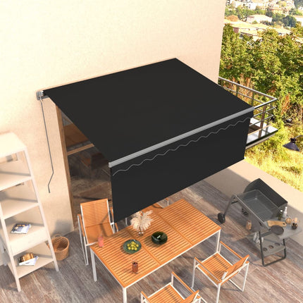 Manuell markis med rullgardin 3x2,5m cm antracit