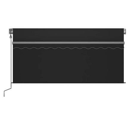 Automatisk markis med rullgardin 3,5x2,5 m antracit