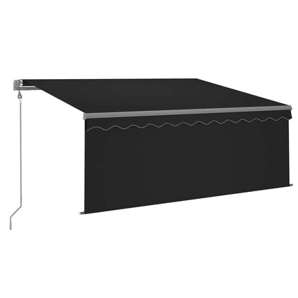 Automatisk markis vindsensor rullgardin LED 3,5x2,5m antracit