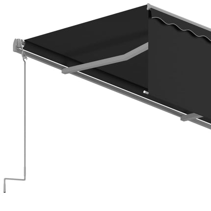 Manuell markis med rullgardin 4x3m antracit