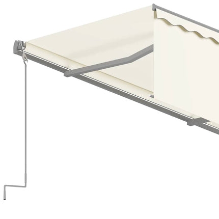 Automatisk markis med rullgardin 4x3m gräddvit
