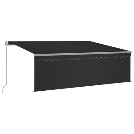 Manuell markis med rullgardin 4,5x3m antracit